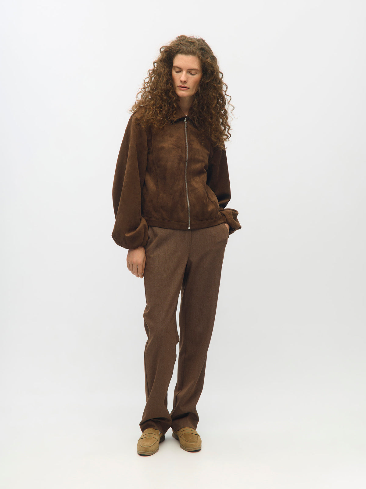 Object | Suede look jasje Denna Carafe NOOS