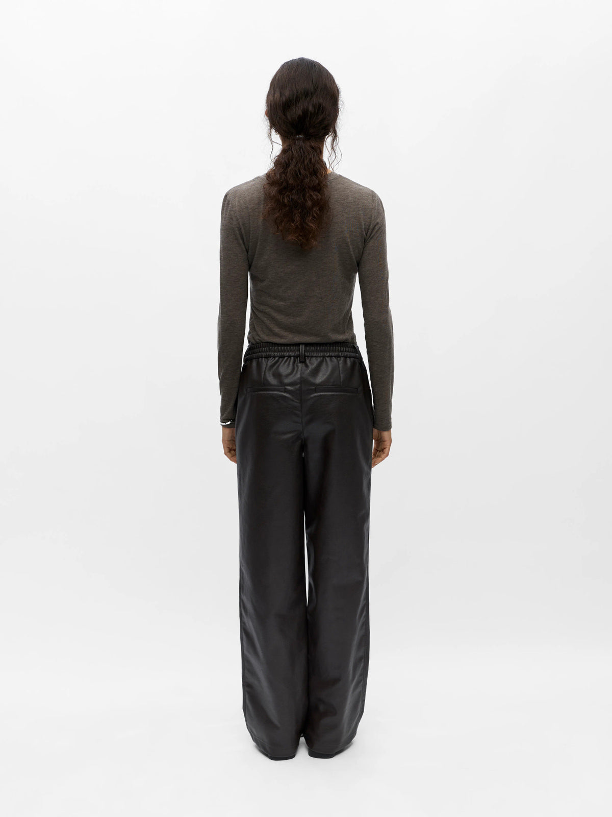 Object | PU pantalon Liva wijd seal brown NOOS
