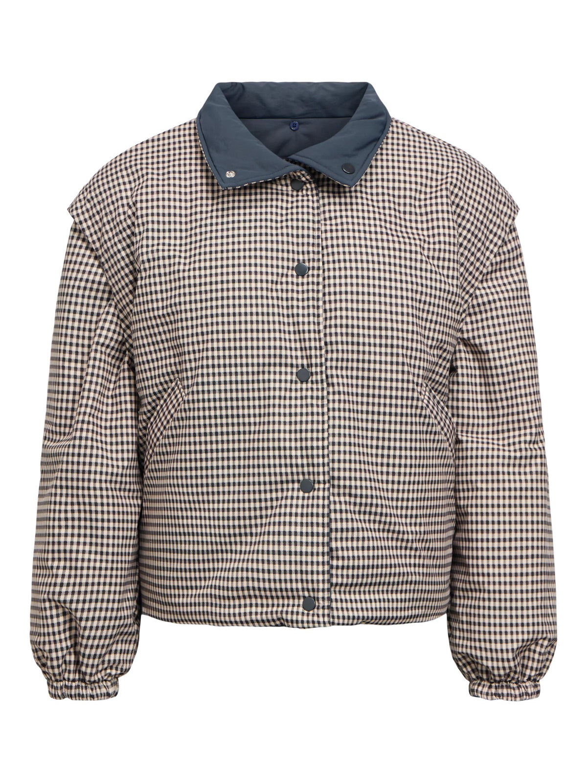 Object | Jas Timia reversible blauw met ruitjes