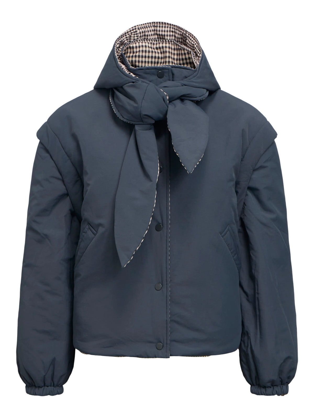 Object | Jas Timia reversible blauw met ruitjes