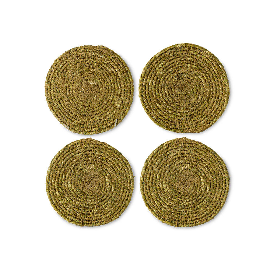 HK Living | Soft edge coasters, seaweed (set of 4)