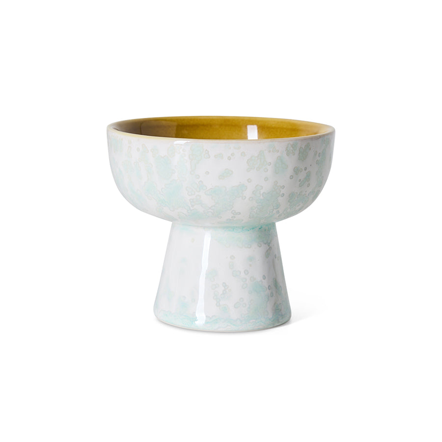 HK Living | 70s ceramics: tapas bowl on base S, lotus