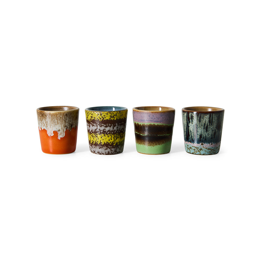 HK Living | 70s ceramics: egg cups, bright (set of 4)