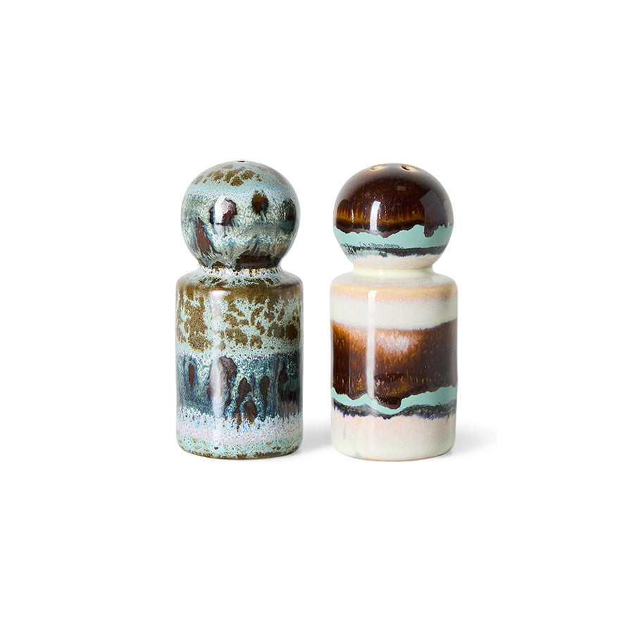 HK Living | 70s ceramics: pepper & salt jar, swirl
