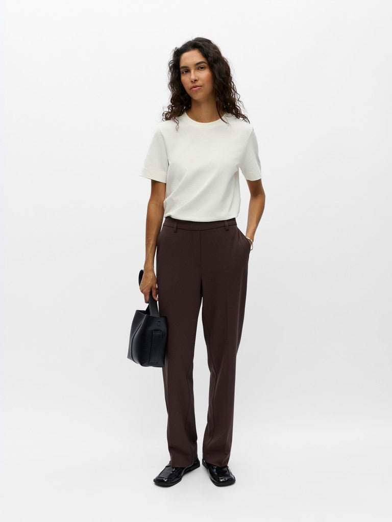 Object | Broek Lisa straight seal brown NOOS