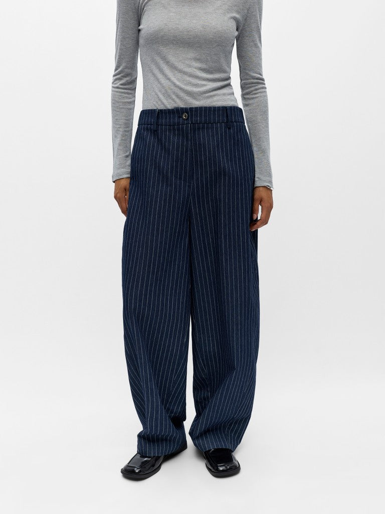 Object | Broek Asra Barrel dark blue denim white