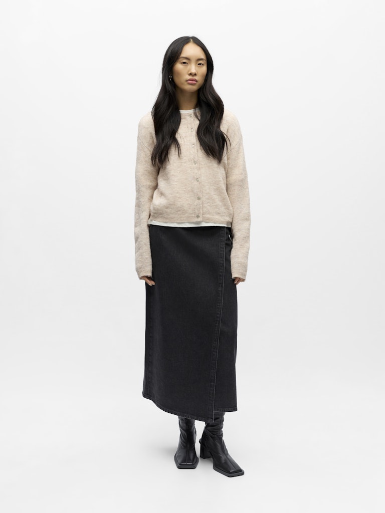 Object | Gebreid vest Agate humus melange NOOS
