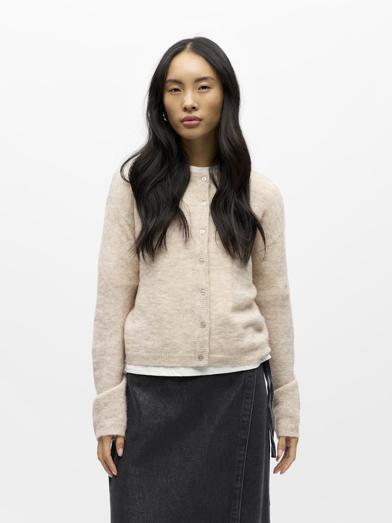 Object | Gebreid vest Agate humus melange NOOS