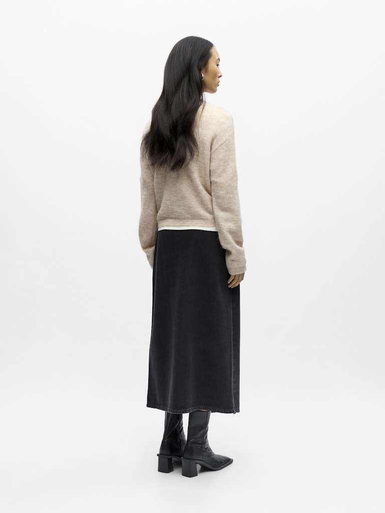 Object | Gebreid vest Agate humus melange NOOS