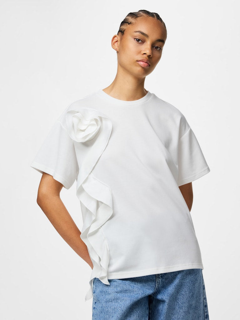 Pieces | T-Shirt Skylar Rose bright white