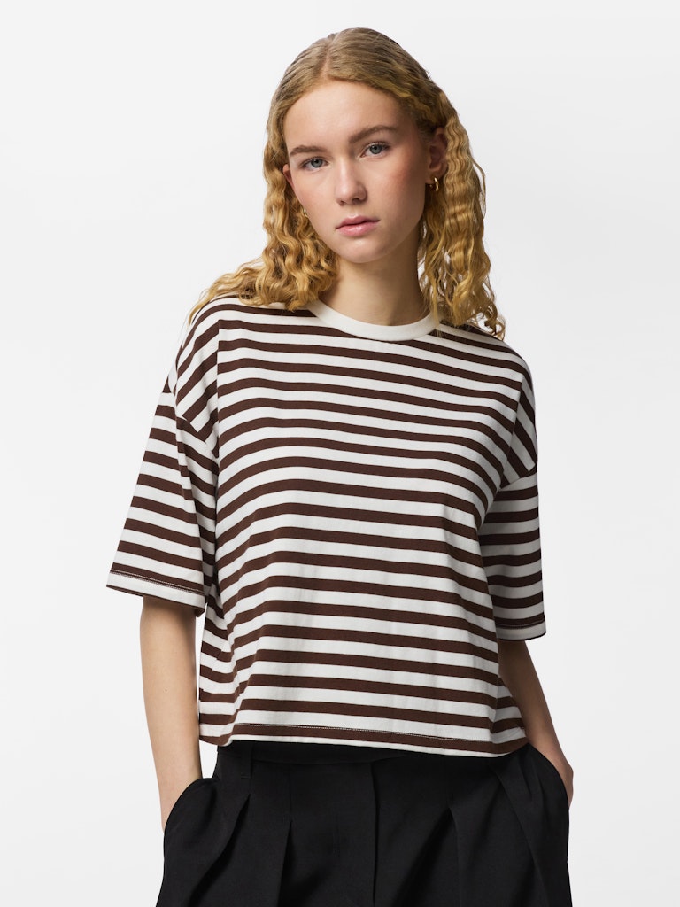 Pieces | T-Shirt Sadie chicory coffee cloud dancer NOOS