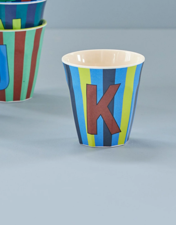 Rice | Mok melamine K blauw stripes