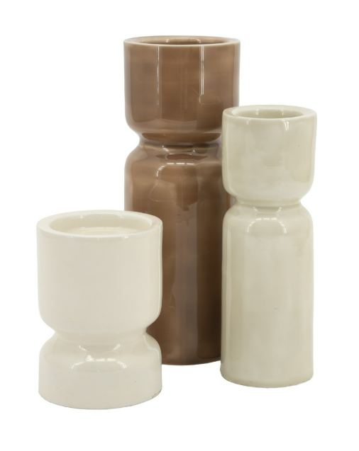 By Boo | Kandelaren Roany naturel Set van 3