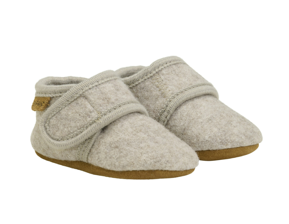 Enfant | Slofjes wol sand melange