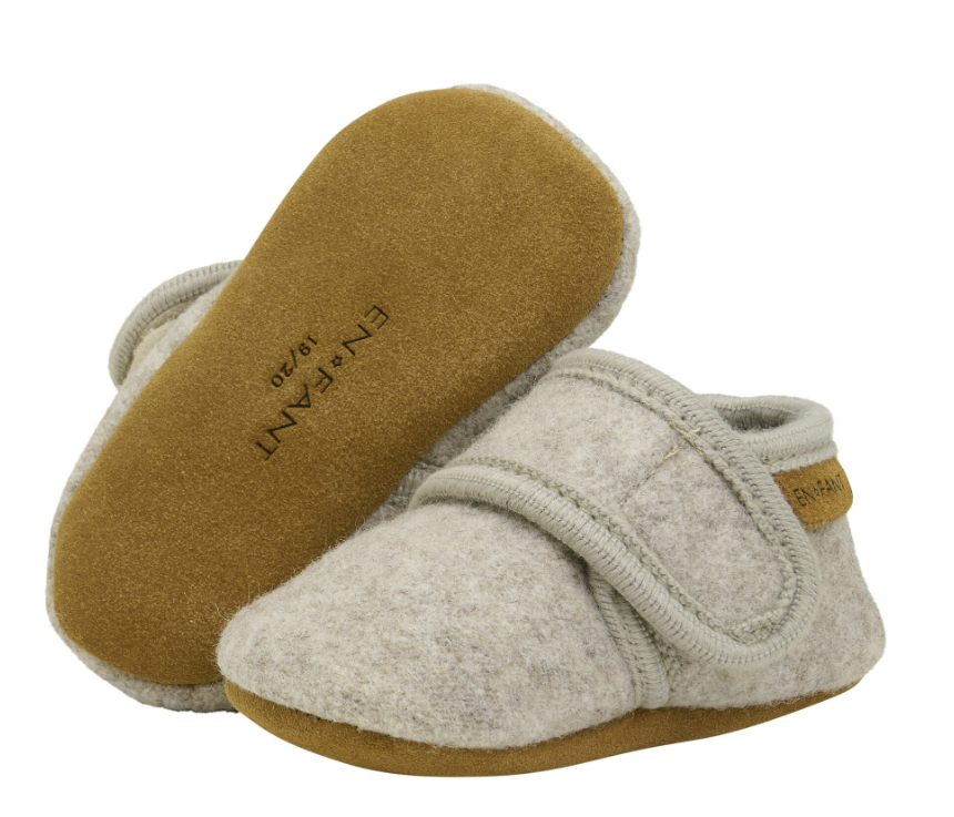 Enfant | Slofjes wol sand melange