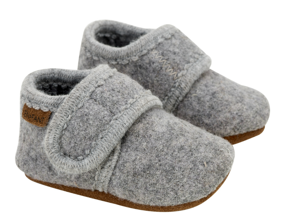 Enfant | Slofjes wol grey melange