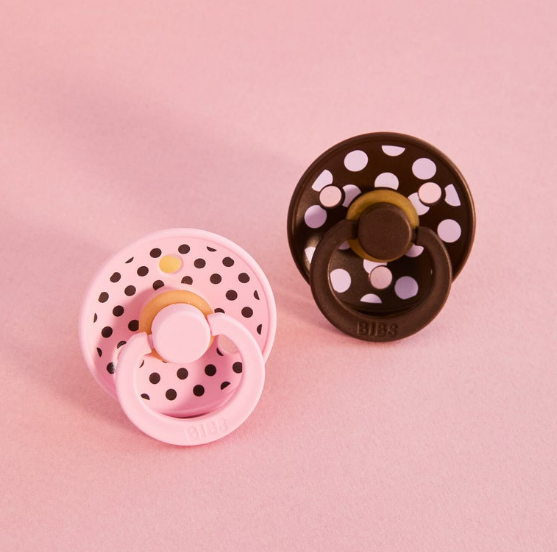 Bibs | Speen round set2 polka baby pink mocha