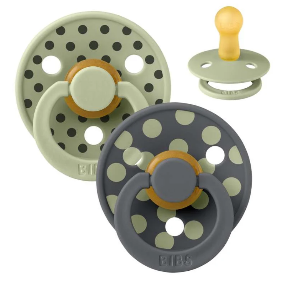 Bibs | Speen round set2 polka sage iron