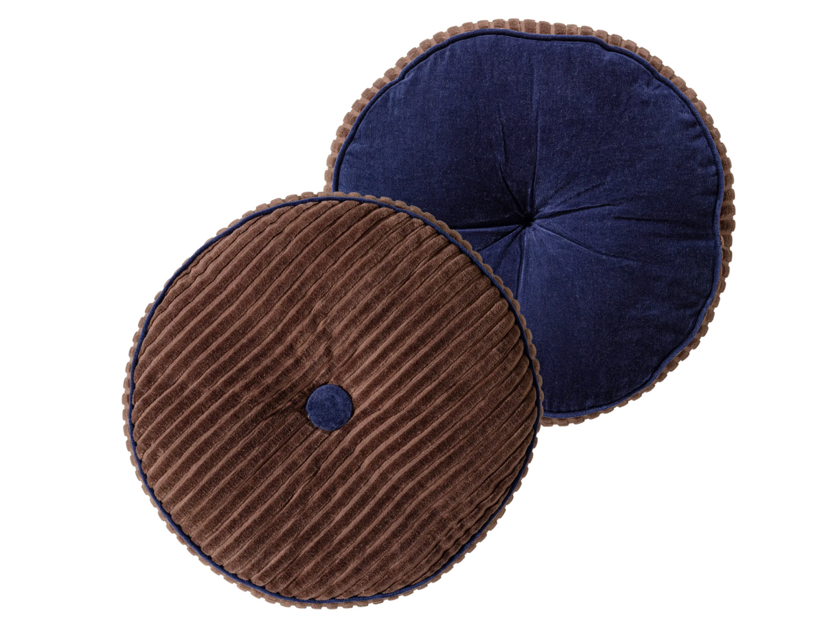Woood | Kussen Niva brown/blue