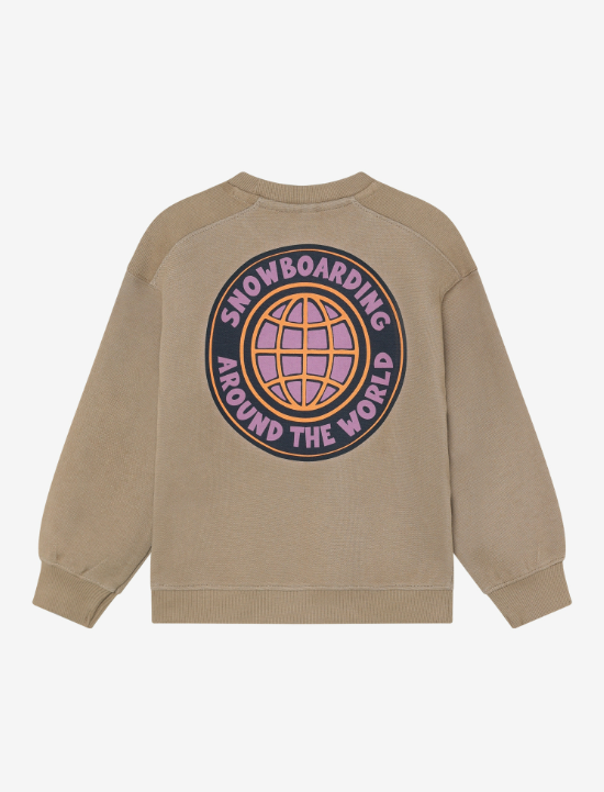 Daily7 | Sweater oversized backprint plaza taupe