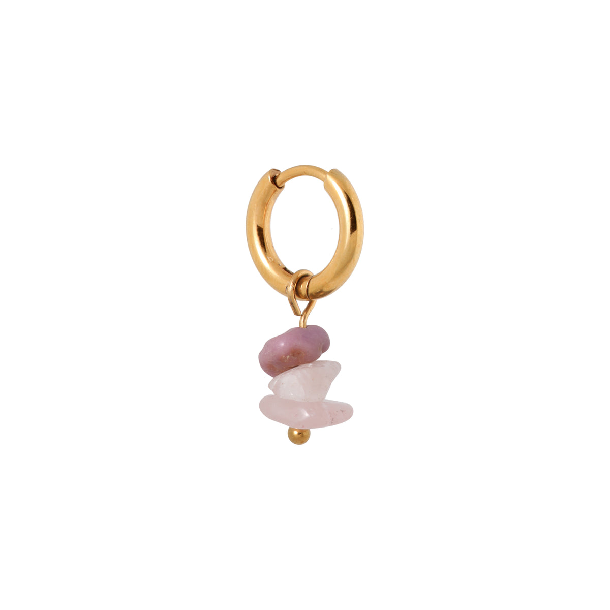 Label Kiki | Hoops triple purple rock goud set2