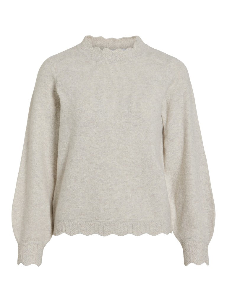 Vila | Trui Nikolina super light natural melange NOOS