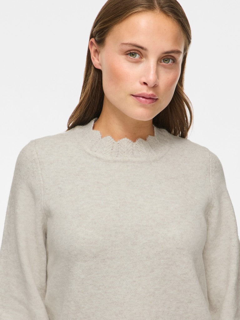 Vila | Trui Nikolina super light natural melange NOOS
