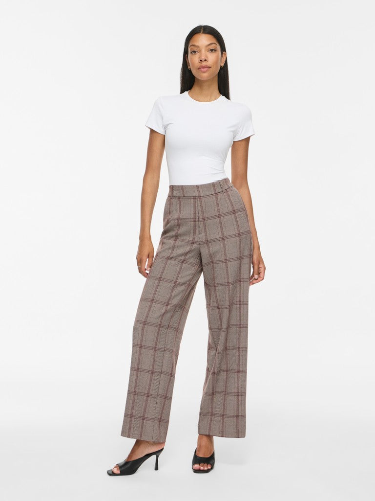 Vila | Broek Varone wide port royale cumulus cloud /coffee bean NOOS