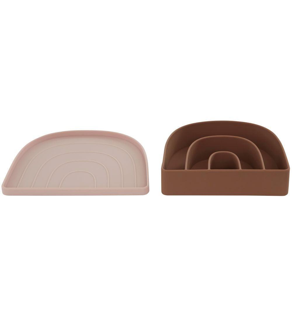 OYOY | Rainbow bord en kom rose/fudge