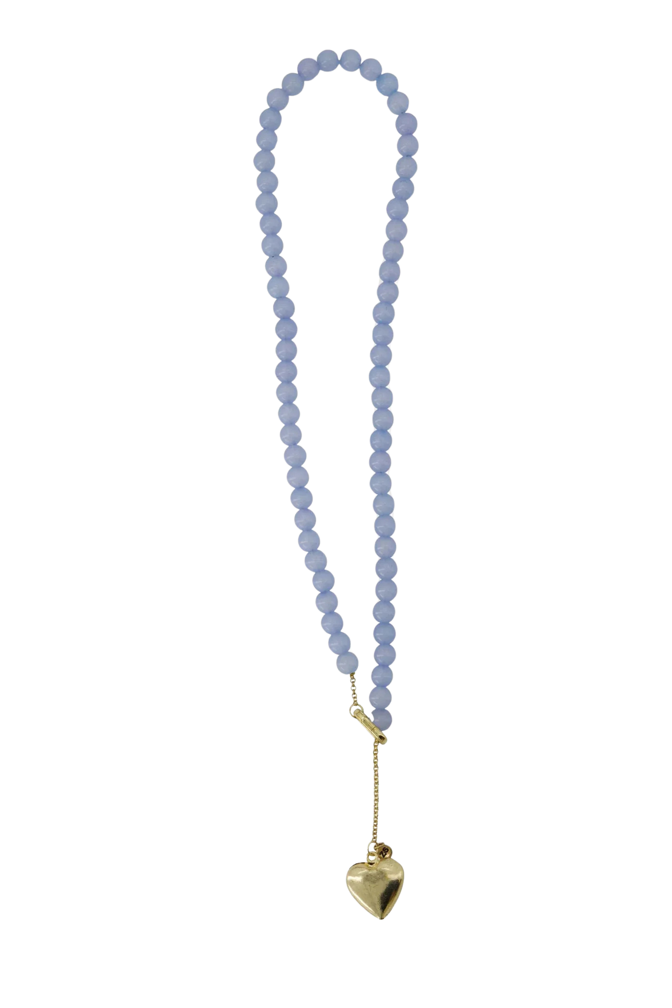 Zusss | Ketting van kralen met hart blauw