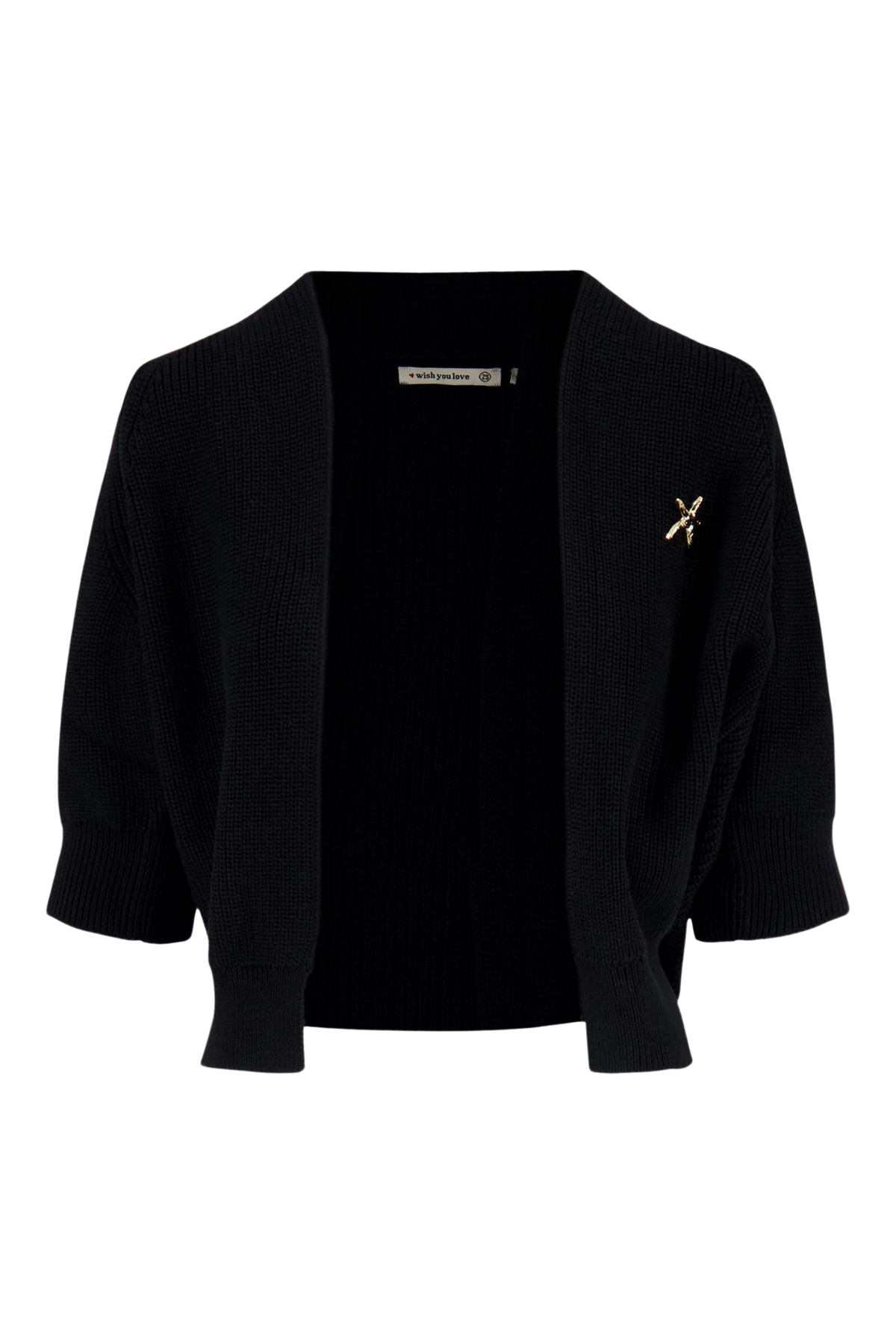 Zusss | Vest met vleermuis mouw zwart