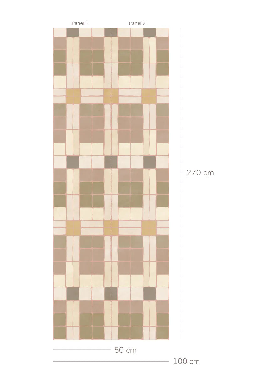 Bibelotte | Behang Patchwork poeder