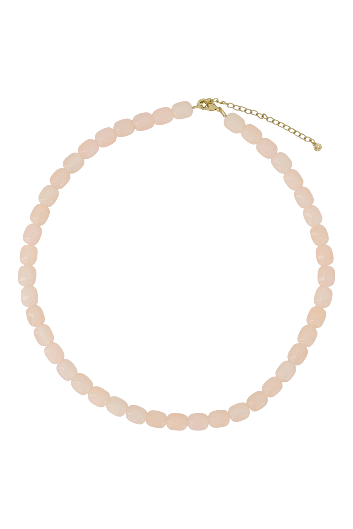 Zusss | Smalle kralen ketting zacht roze