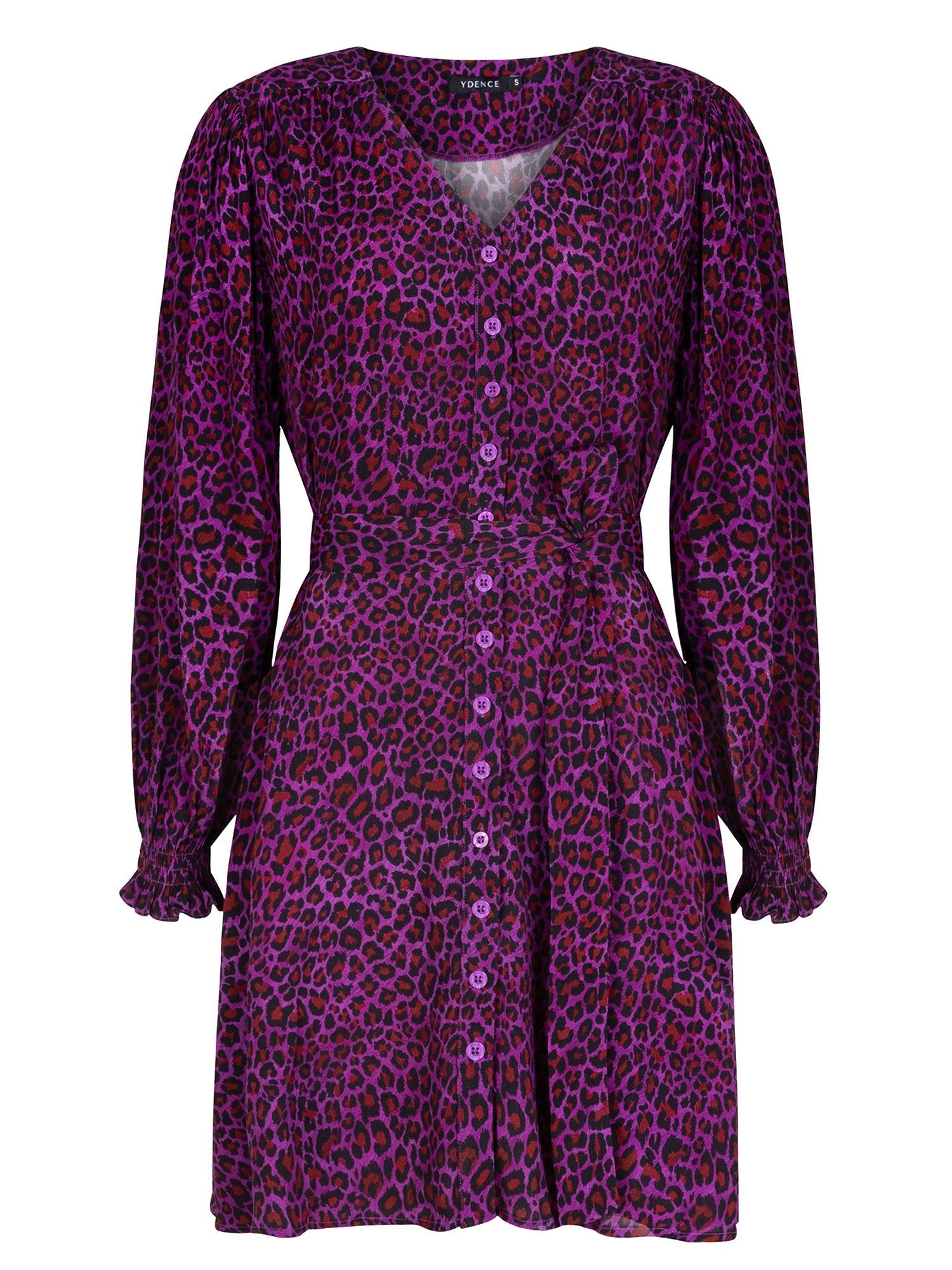 Ydence | Jurk Bailey purple leopard