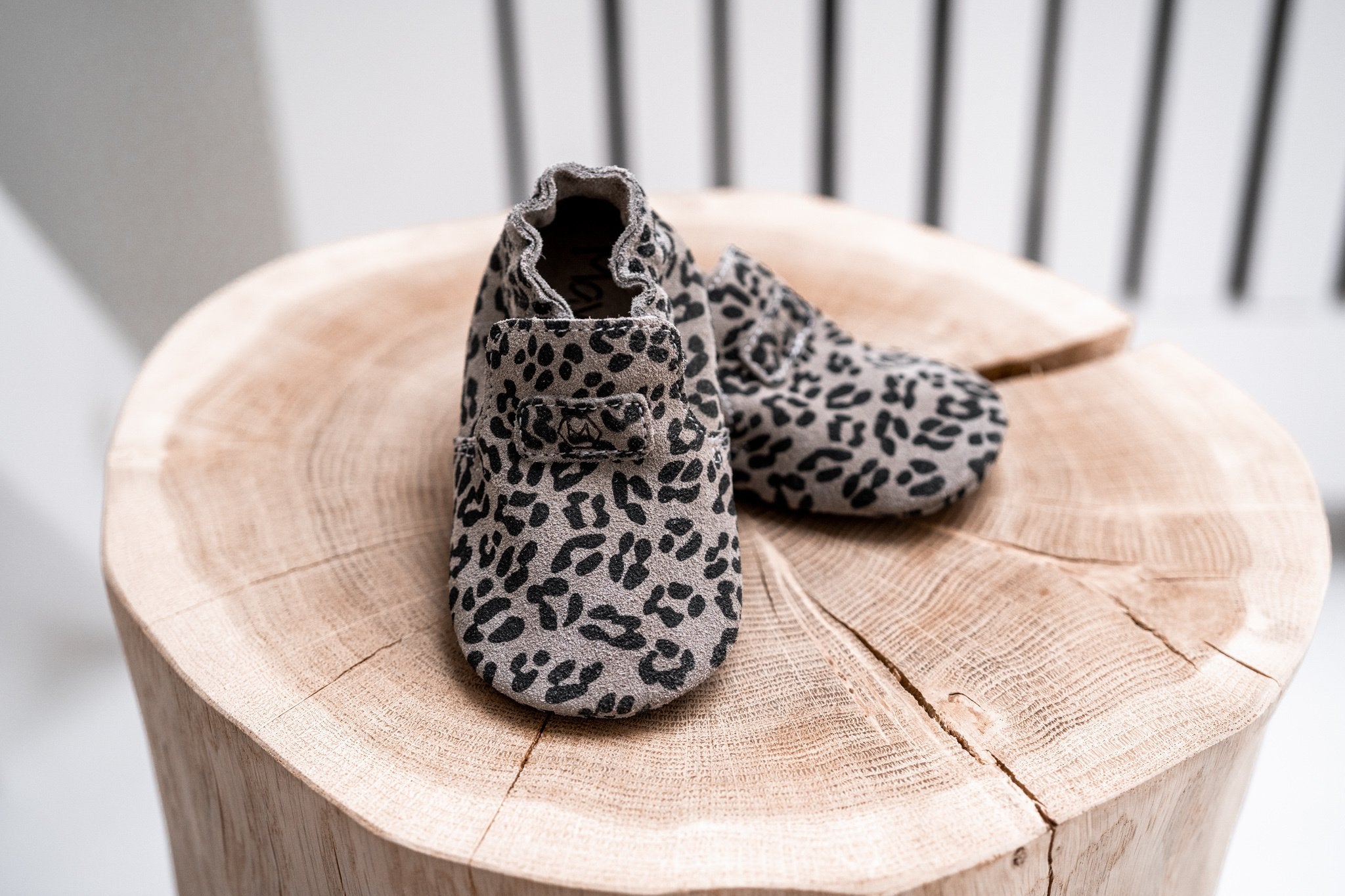 Mavies | Eerste schoentjes leopard grijs