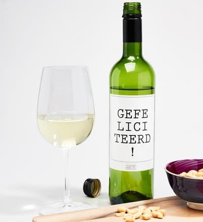 Flessenwerk | Witte wijn Gefeliciteerd!