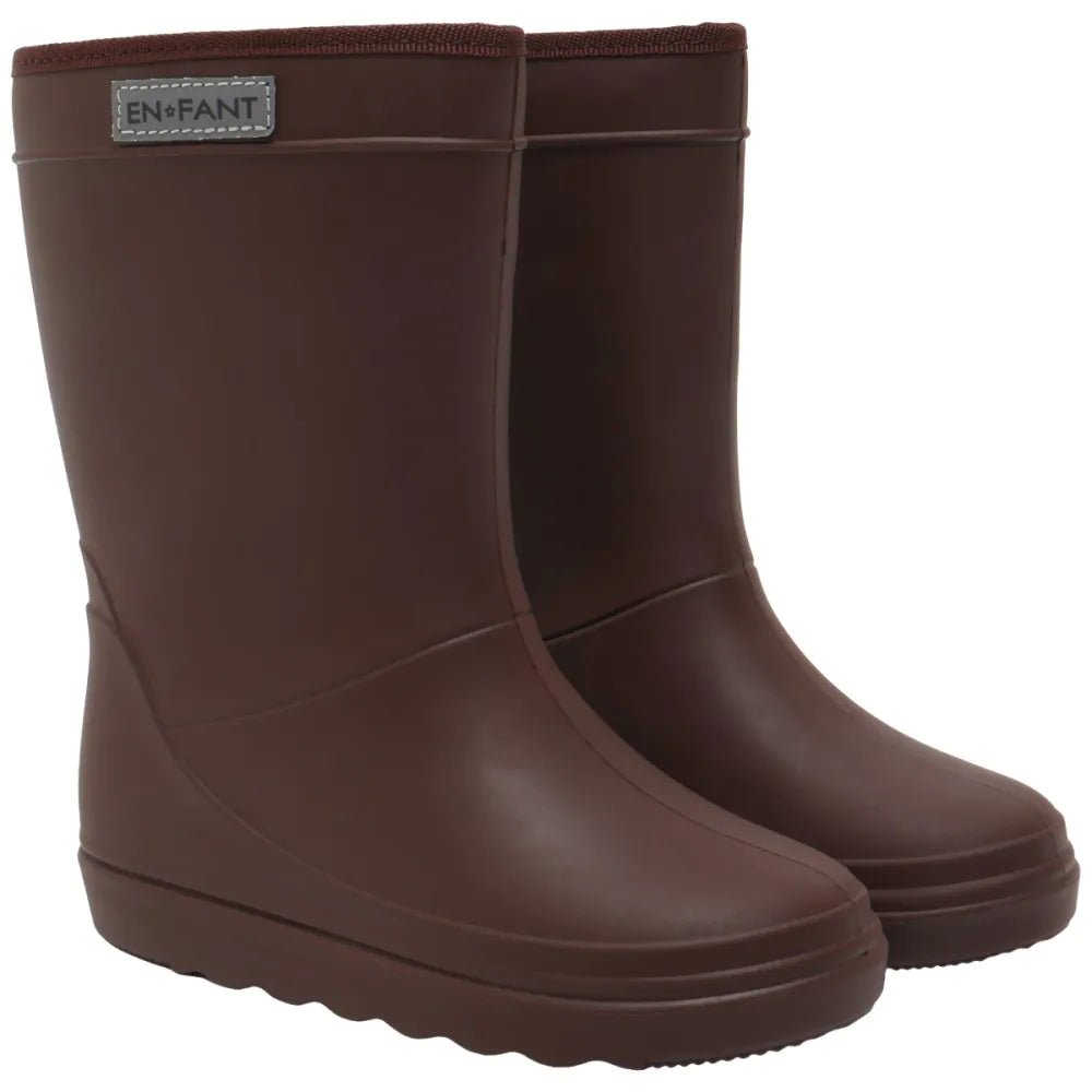 Enfant | Thermo Boots Solid Coffee Bean