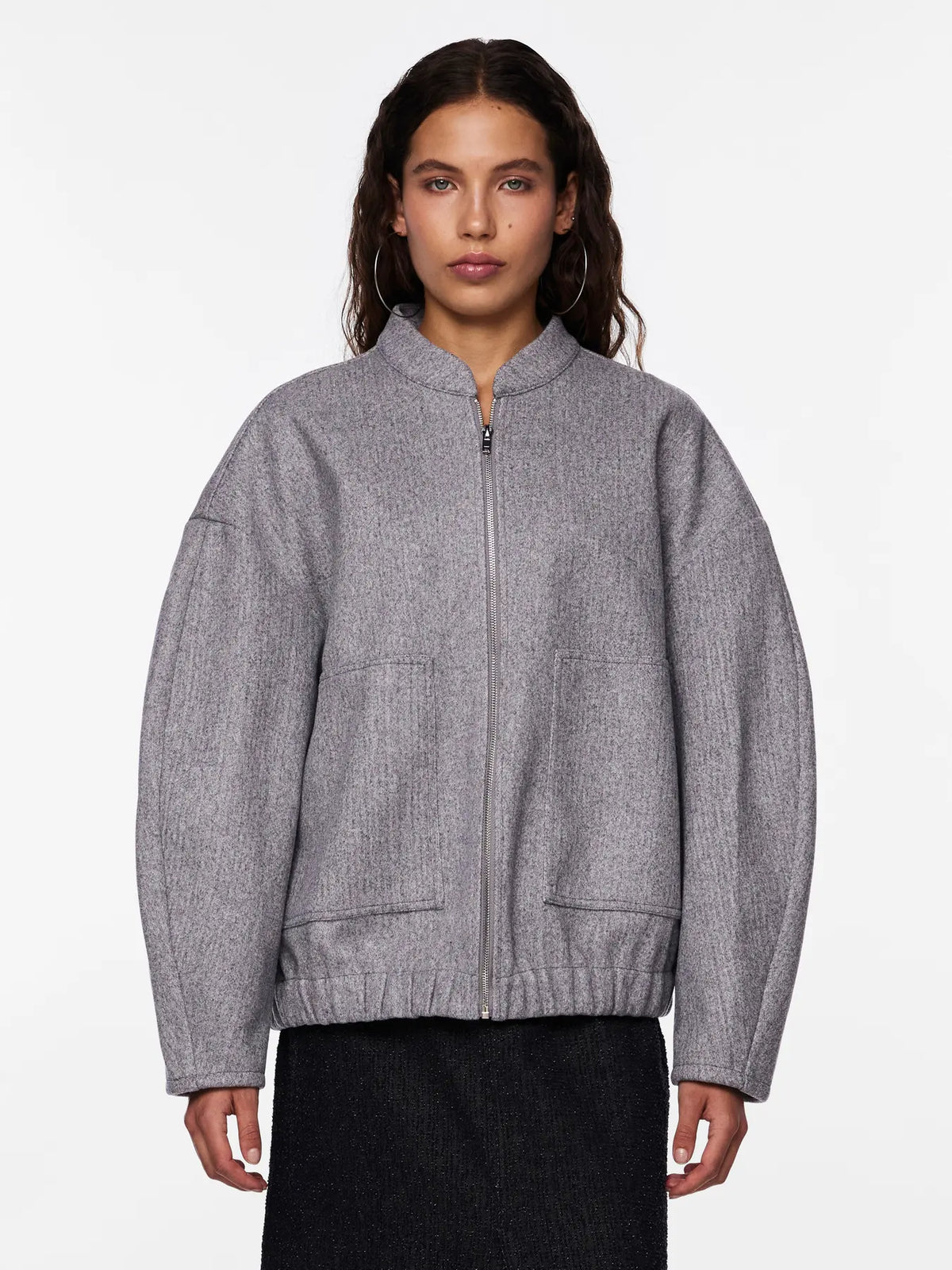 Pieces | Bomber Debbie grijs Noos