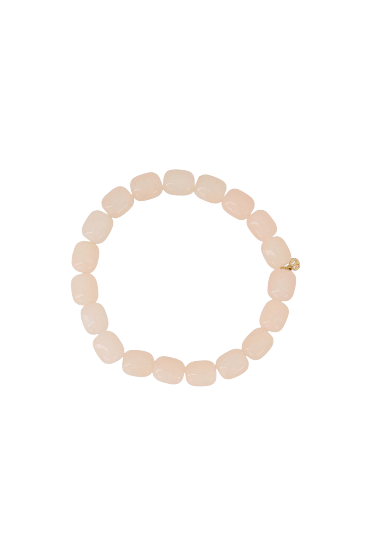 Zusss | Elastieken kralen armband zacht roze