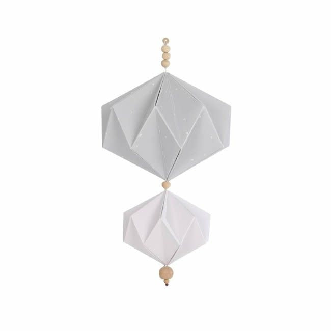Stijl28 | Origami mobile grijs/wit