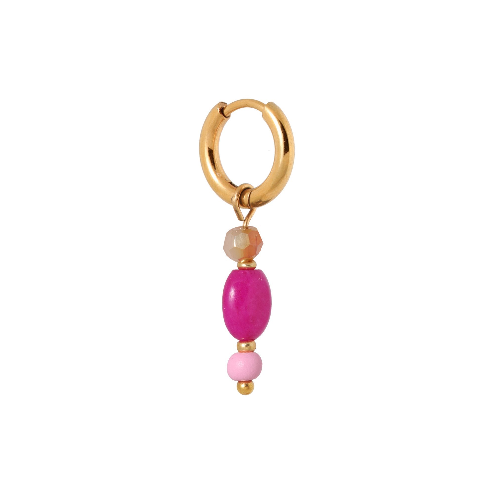 Label Kiki | Oorbellen Ibiza pink gold Set2