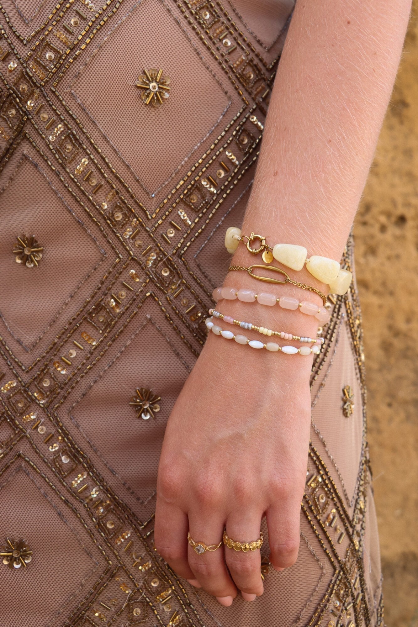 Label Kiki | Armband Soft Rainbow gold