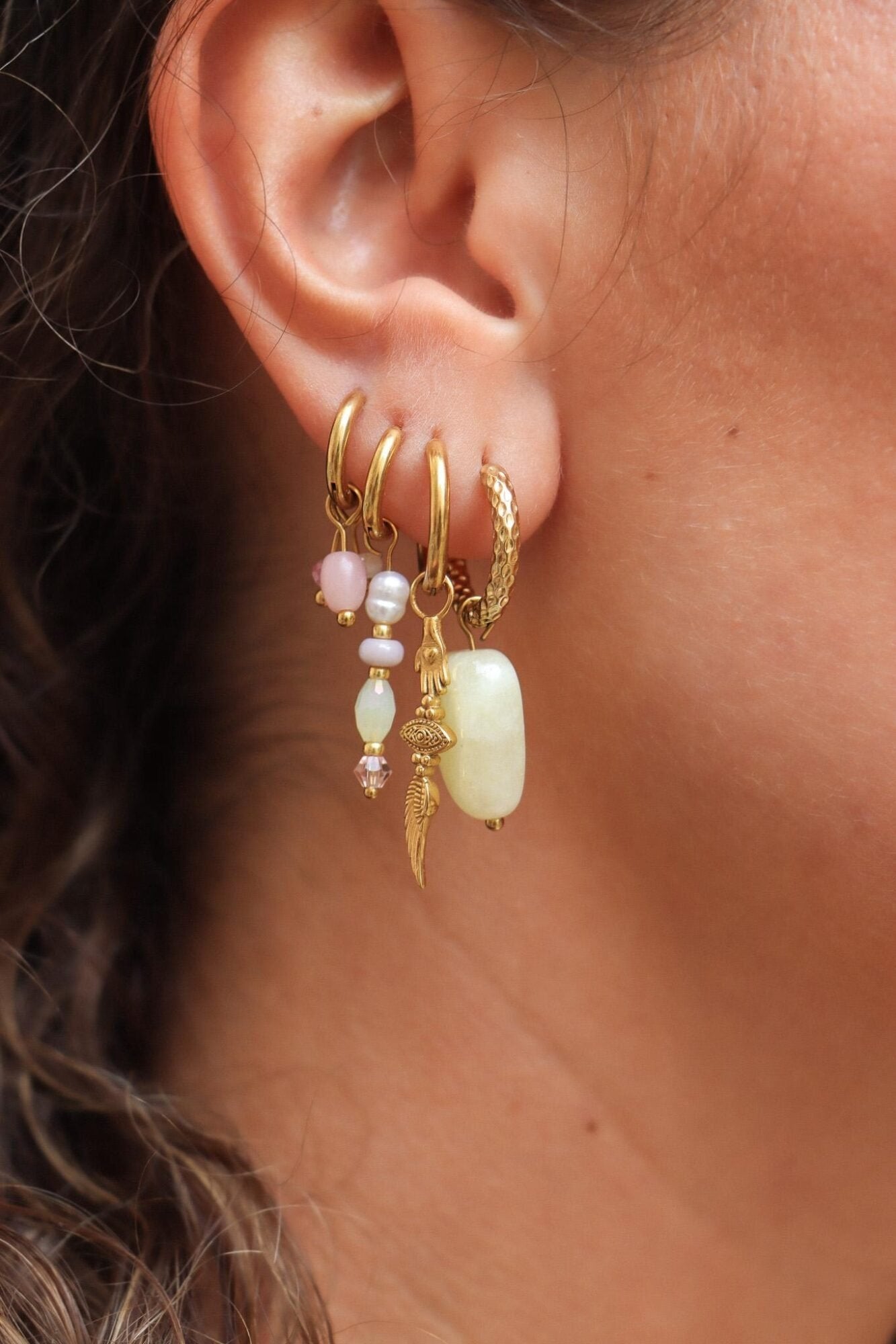 Label Kiki | Oorbellen Butter Yellow gold Set2