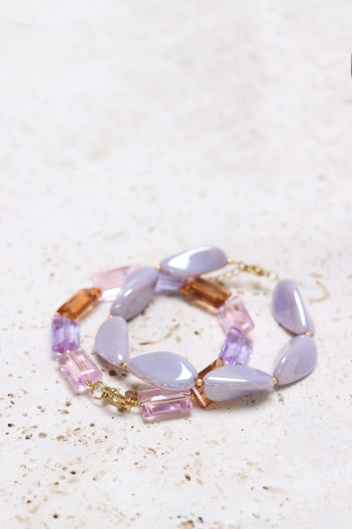 Label Kiki | Armband colorful shiny gold