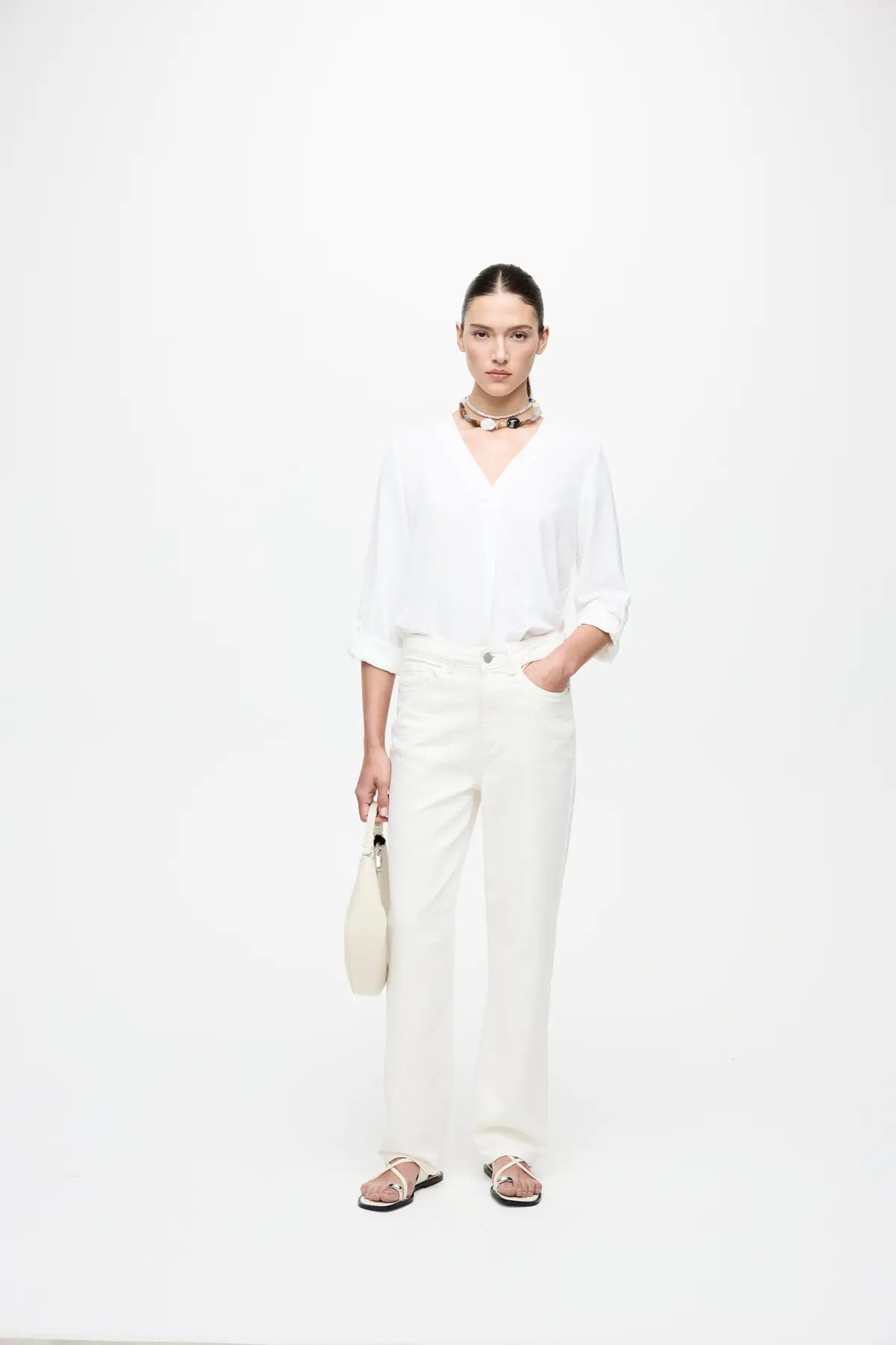 Vila | Jeans Kelly high waist Cloud dancer NOOS