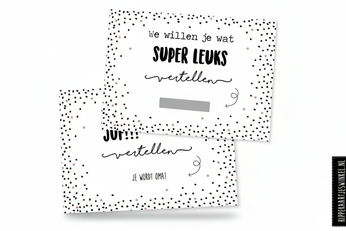 Hippekaartjes | Kraskaart je wordt oma