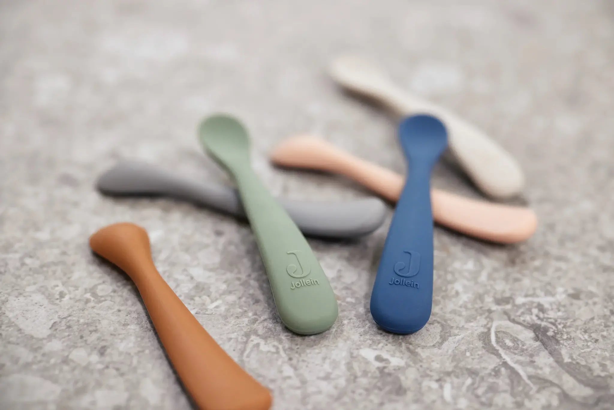 Jollein | Siliconen lepeltjes storm grey 2stuks