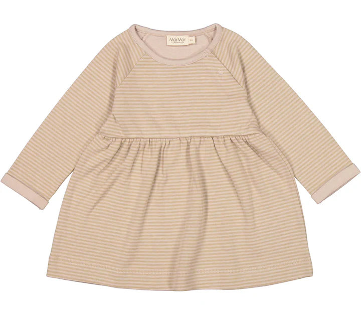 MarMar | Jurkje day cream taupe stripe