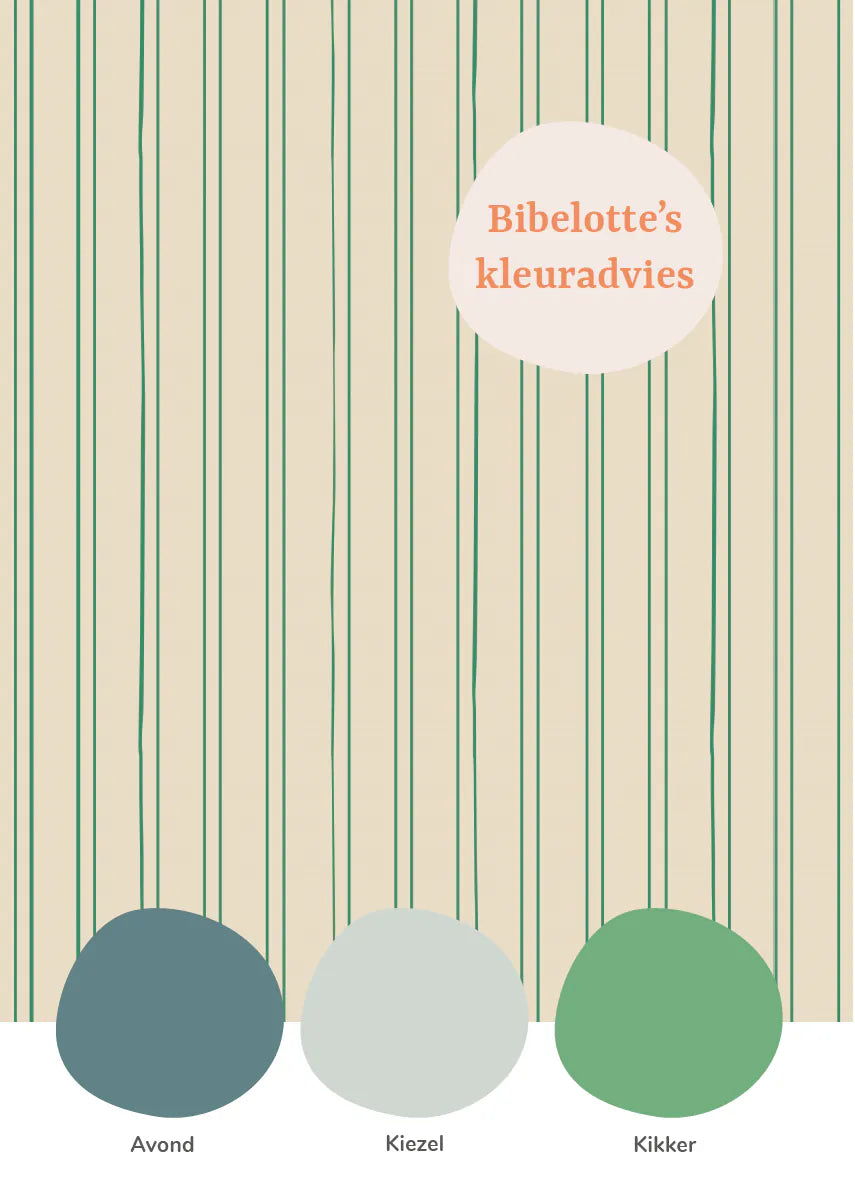 Bibelotte | Behang Gestreept biscuit