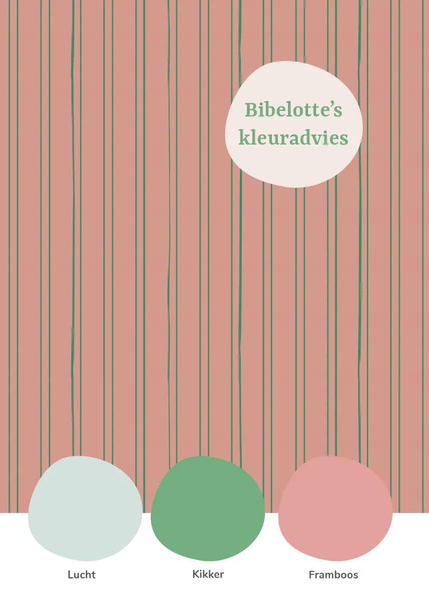 Bibelotte | Behang Gestreept framboos